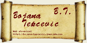Bojana Tepčević vizit kartica